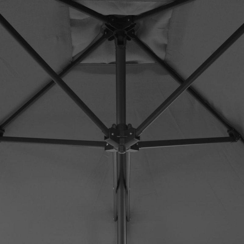 Ομπρέλα Κήπου Ανθρακί 250 x 250 εκ. με Ατσάλινο Ιστό | Echo Deco
