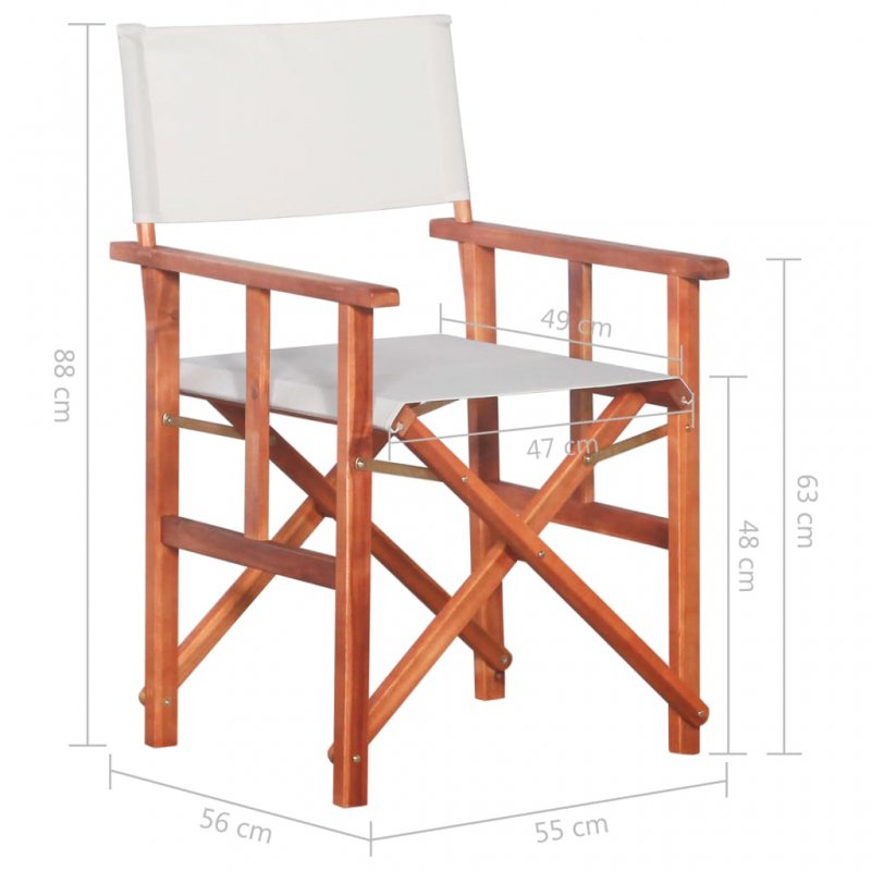 Καρέκλες Σκηνοθέτη 2 τεμ. από Μασίφ Ξύλο Ακακίας | Echo Deco