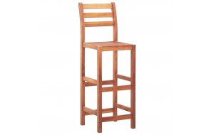 Καρέκλες μπαρ 4 τεμ από μασίφ ξύλο ακακίας