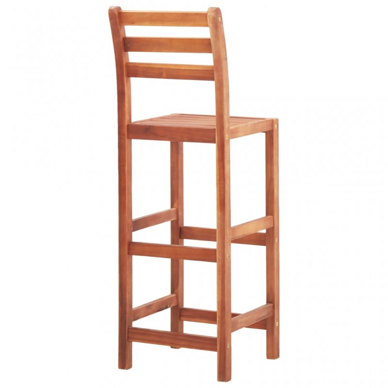 Καρέκλες μπαρ 4 τεμ από μασίφ ξύλο ακακίας | Echo Deco