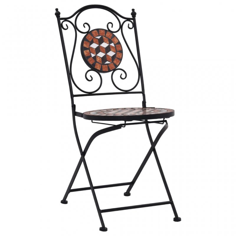 Καρέκλες Μπιστρό «Μωσαϊκό» 2 τεμ. Καφέ Κεραμικές | Echo Deco
