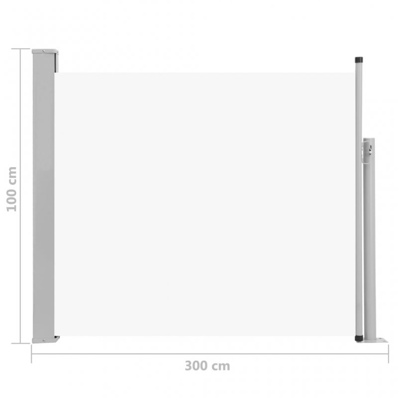 Σκίαστρο Πλαϊνό Συρόμενο Βεράντας Κρεμ 100 x 300 εκ. | Echo Deco