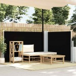 Σκίαστρο Πλαϊνό Συρόμενο Μαύρο 120 x 600 εκ. | Echo Deco