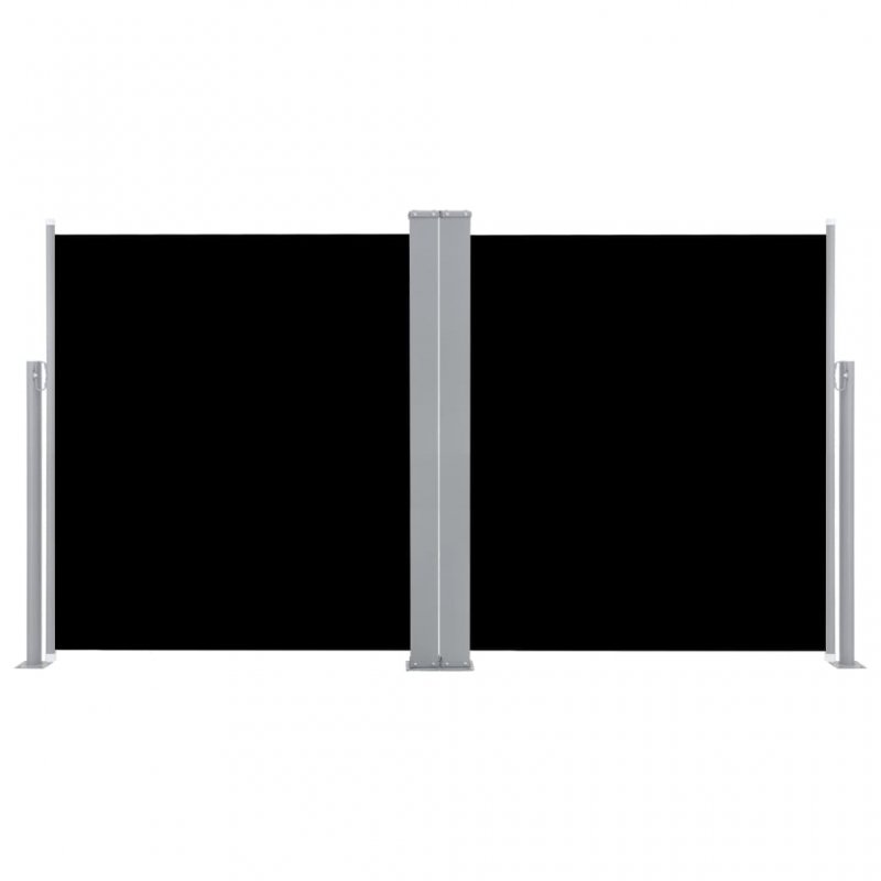 Σκίαστρο Πλαϊνό Συρόμενο Βεράντας Διπλό Μαύρο 170 x 600 εκ. | Echo Deco