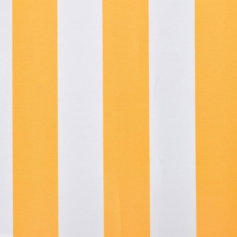Τεντόπανο Κίτρινο & Λευκό 4 x 3 μ. Καραβόπανο Χωρίς Πλαίσιο