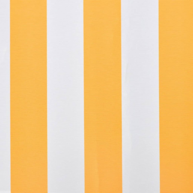 Τεντόπανο Κίτρινο & Λευκό 6 x 3 μ. Καραβόπανο Χωρίς Πλαίσιο