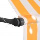 Τέντα Συρόμενη Χειροκίνητη με LED Λευκή / Πορτοκαλί 200 εκ