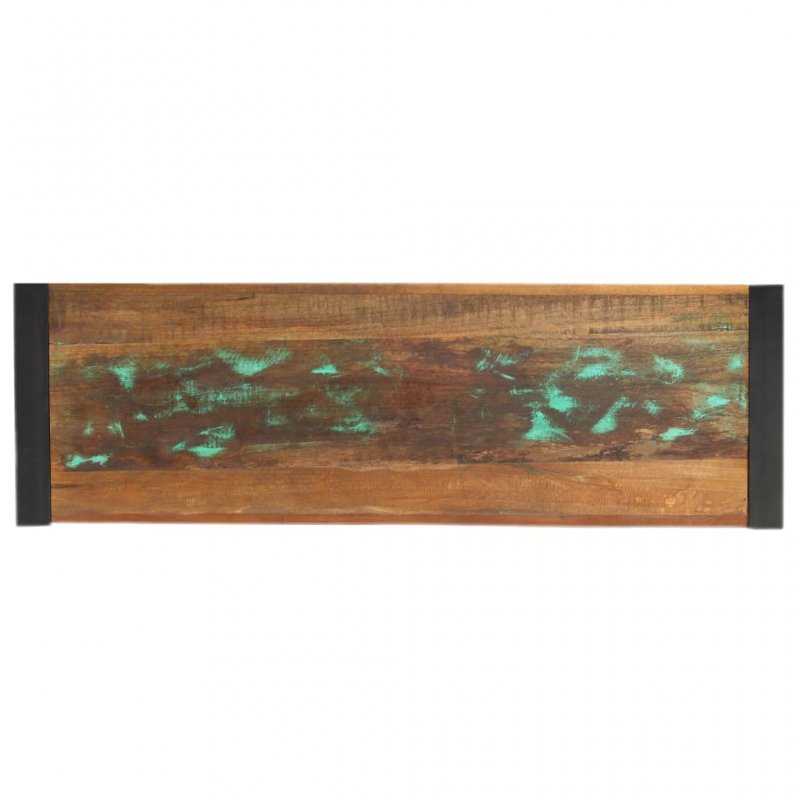Κονσόλα τραπέζι από μασίφ ανακυκλωμένο ξύλο και ατσάλι 110x35x76 εκ