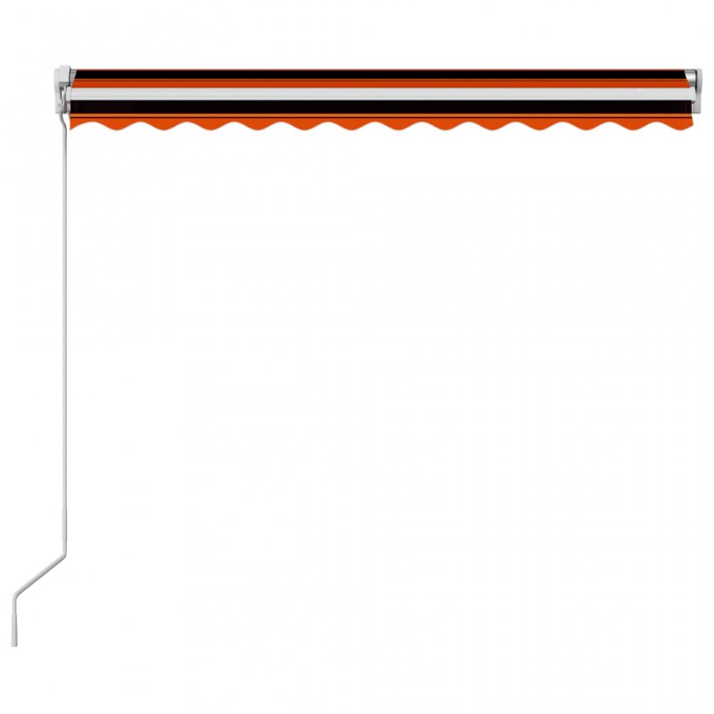 Τέντα Συρόμενη Χειροκίνητη Πορτοκαλί / Καφέ 350 x 250 εκ.
