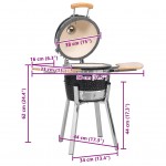 Kamado Ψησταριά Κάρβουνου / Συσκευή Καπνίσματος Κεραμική 81 εκ.