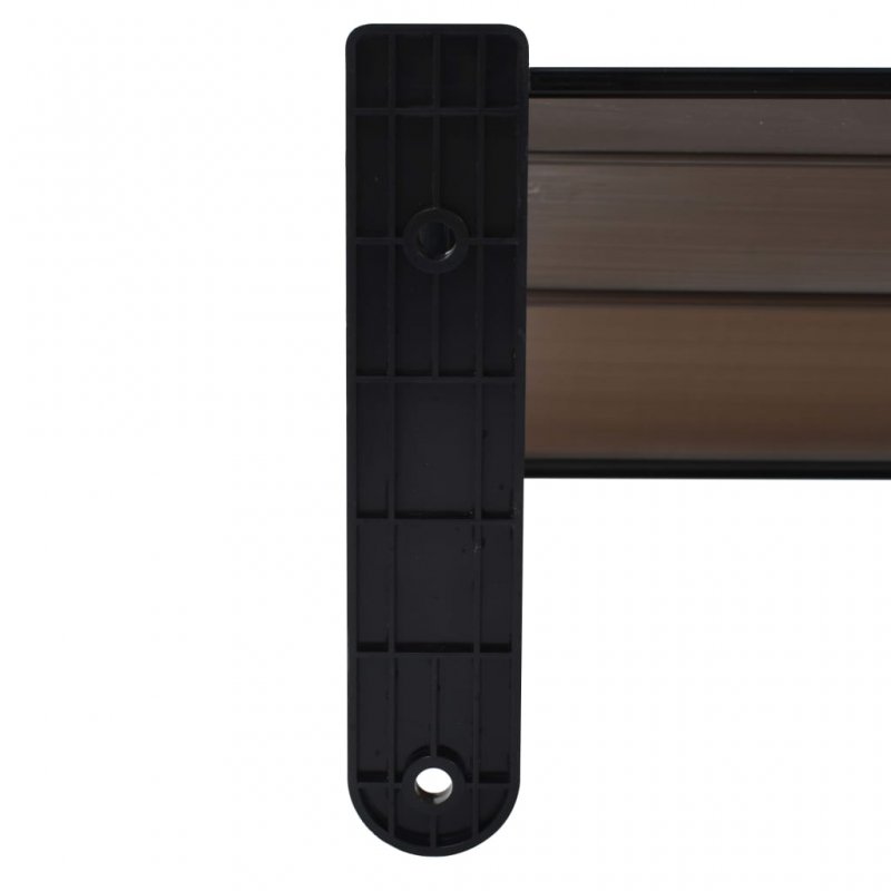 Στέγαστρο πόρτας μαύρο με πολυανθρακικά φύλλα 240x100 εκ