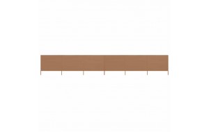 Προστατευτικό Αέρα με 6 Πάνελ Taupe 800 x 160 εκ. Υφασμάτινο
