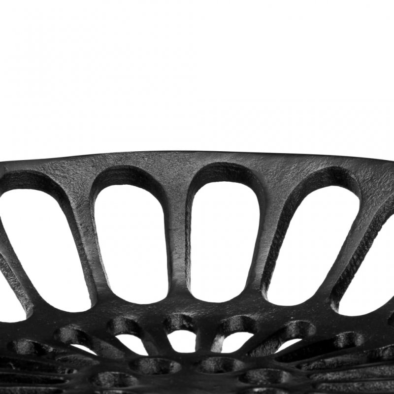 Πάγκος Τριθέσιος Μαύρος 155 εκ. από Χυτοσίδηρο