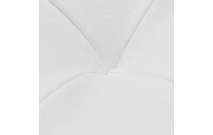 Ταμπουρέ με Αποθηκευτικό Χώρο Λευκό από Συνθετικό Δέρμα