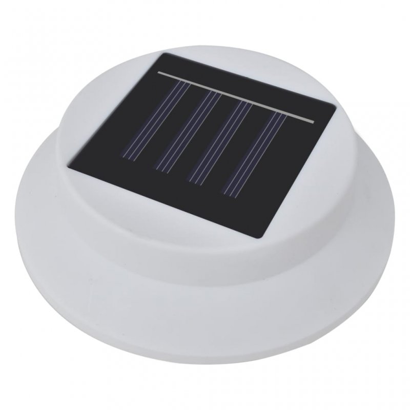 Φωτιστικά περίφραξης εξωτερικού χώρου ηλιακά LED λευκά σε σετ 12 τεμαχίων