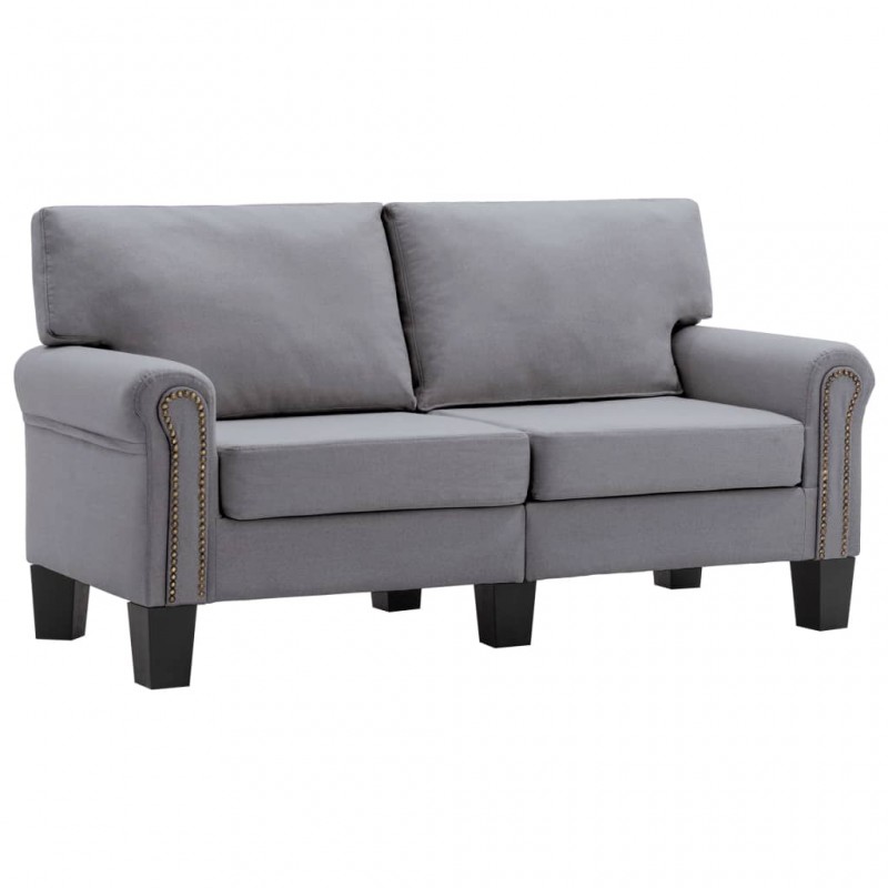 Διθέσιος καναπές σε ανοιχτό γκρι χρώμα υφασμάτινος | Echo Deco