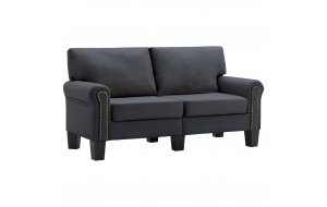 Καναπές διθέσιος σε σκούρο γκρι χρώμα υφασμάτινο&s