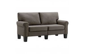 Υφασμάτινος καναπές διθέσιος σε χρώμα taupe 145x70x75 εκ