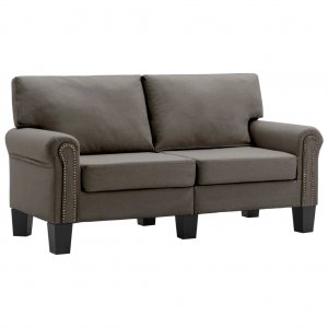 Υφασμάτινος καναπές διθέσιος σε χρώμα taupe 145x70x75 εκ