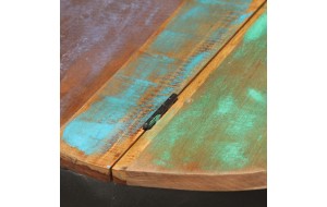 Τραπεζάκι σαλονιού σε σχήμα βαρελιού από μασίφ ανακυκλωμένο ξύλο 53x43 εκ
