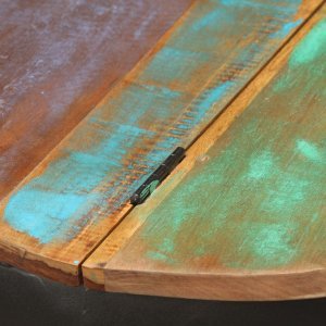 Τραπεζάκι σαλονιού σε σχήμα βαρελιού από μασίφ ανακυκλωμένο ξύλο 53x43 εκ