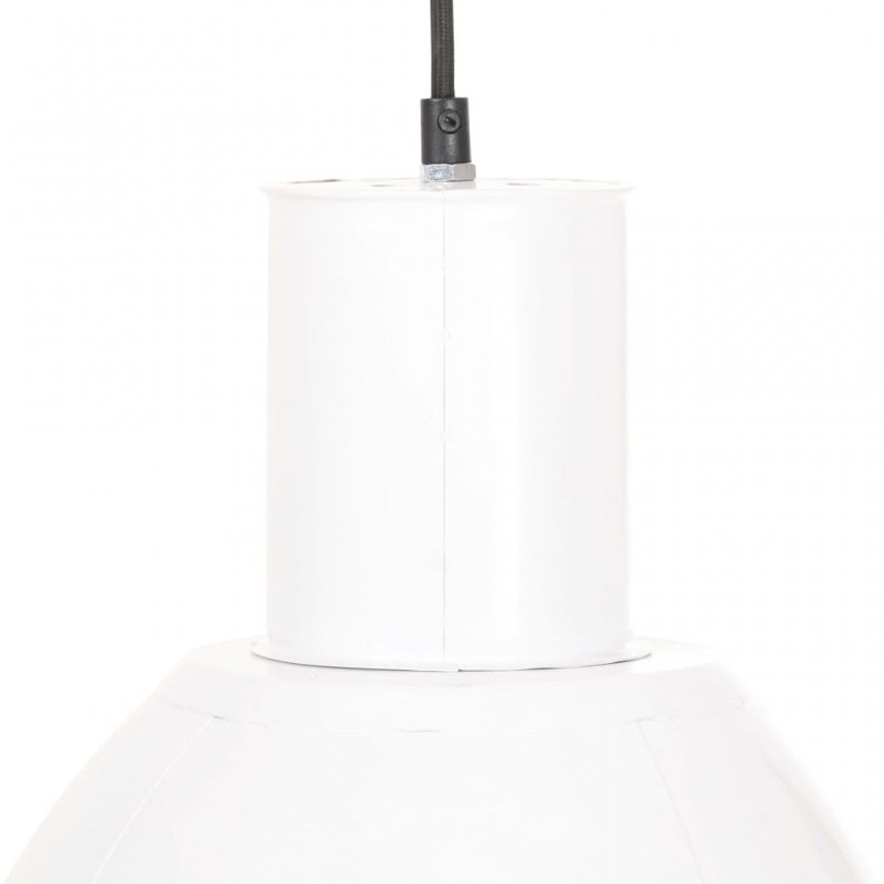 Φωτιστικό κρεμαστό στρογγυλό λευκό από σίδηρο 28,5x28 εκ