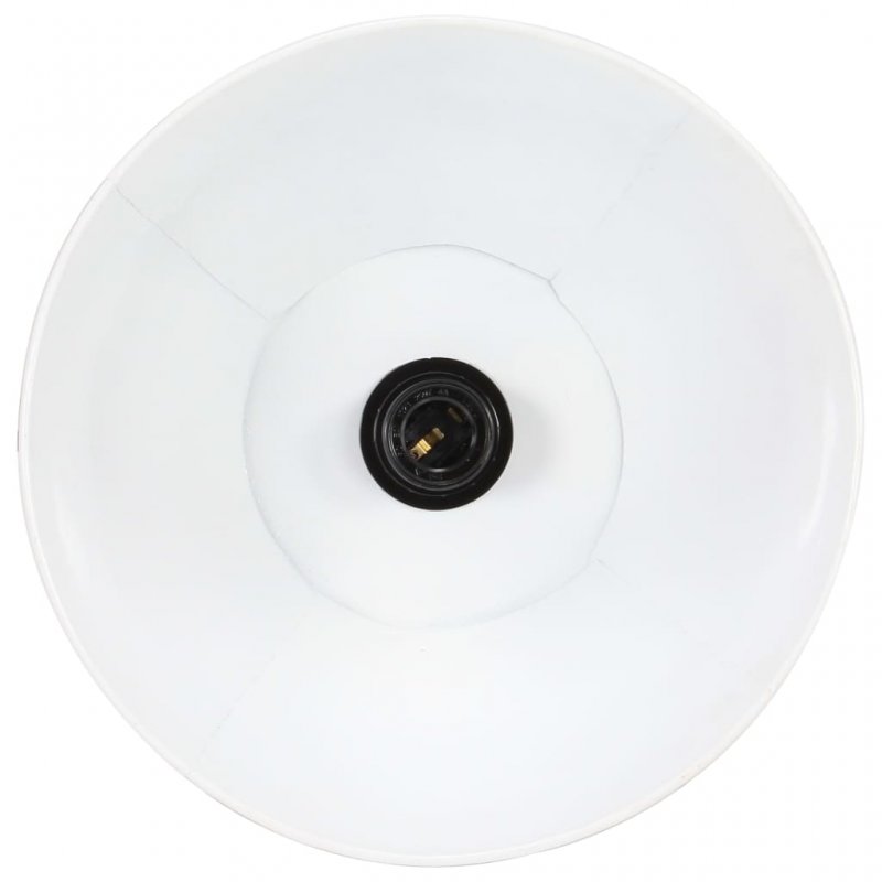 Φωτιστικό κρεμαστό στρογγυλό λευκό από σίδηρο 28,5x28 εκ