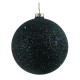 Χριστουγεννιάτινη μαύρη μπάλα γυαλιστερή 12 εκ