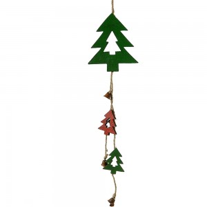 Ξύλινο Χριστουγεννιάτικο κρεμαστό στολίδι με πρά&si