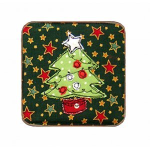 Vintage χειροποίητο σουβέρ Christmas stars 9.5x9.5 εκ